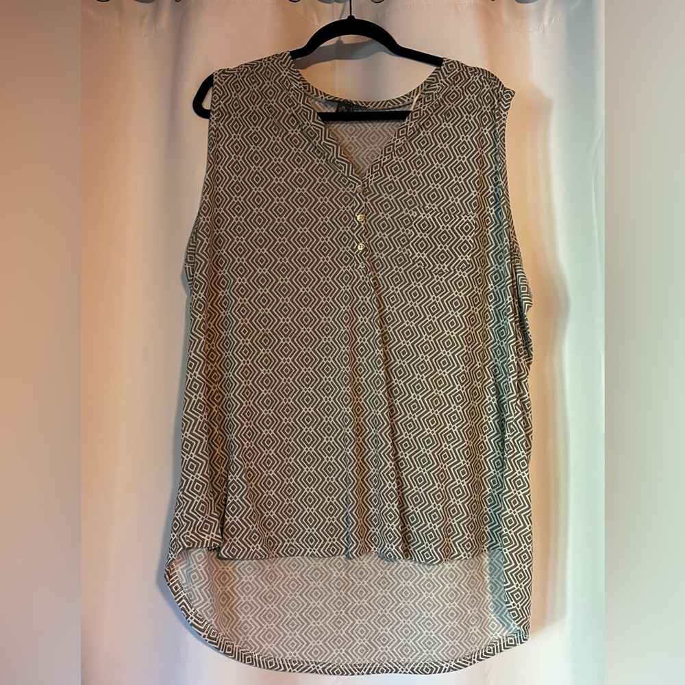 Primark Grey Printed Sleeveless Top